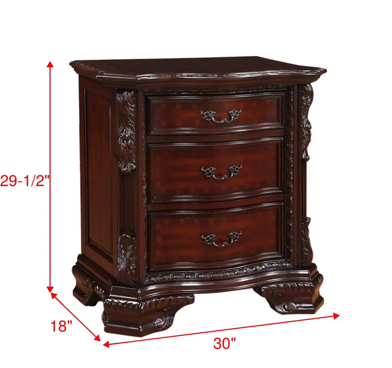 Sheffield Rich Brown Nightstand Crown Mark