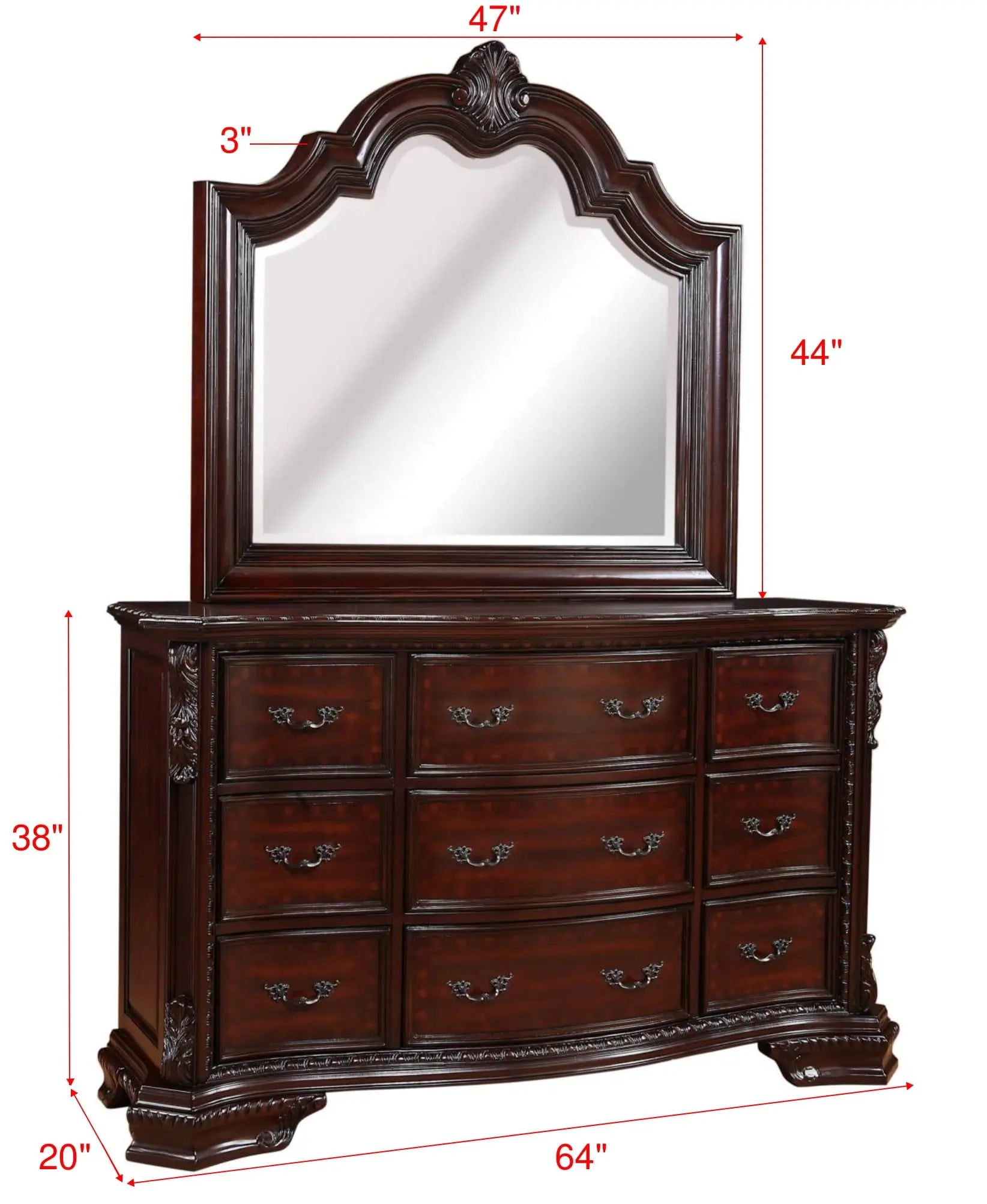 Sheffield Rich Brown Dresser Crown Mark