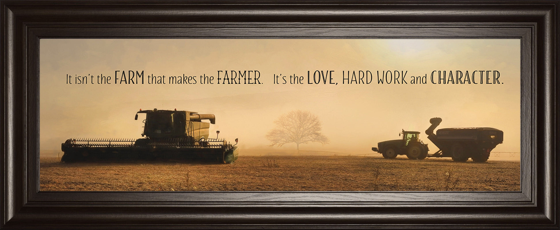 The Farmer By Lori Dieter - Dark Brown Classy Art