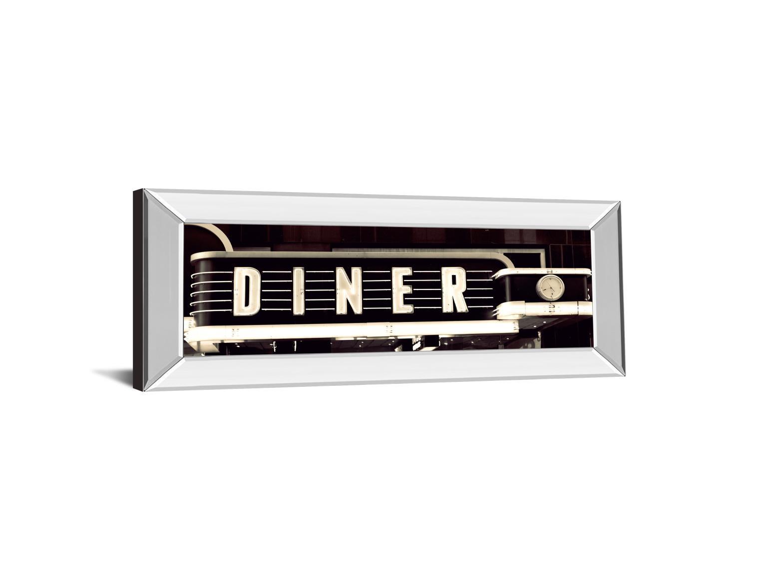 Diner By Susan Bryant - Mirror Framed Photo Print Wall Art - Black Classy Art