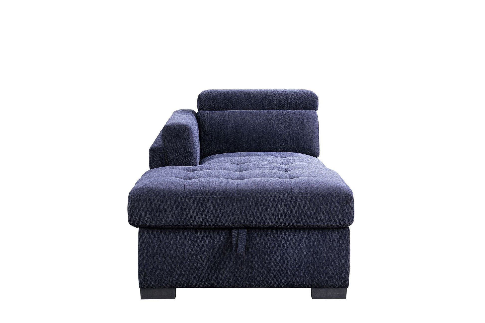 ACME Nekoda Storage Sleeper Sectional Sofa and Ottoman, Navy Blue Fabric 55520 ***(FREE SHIPPING)*** House to Home Furnishings LLC