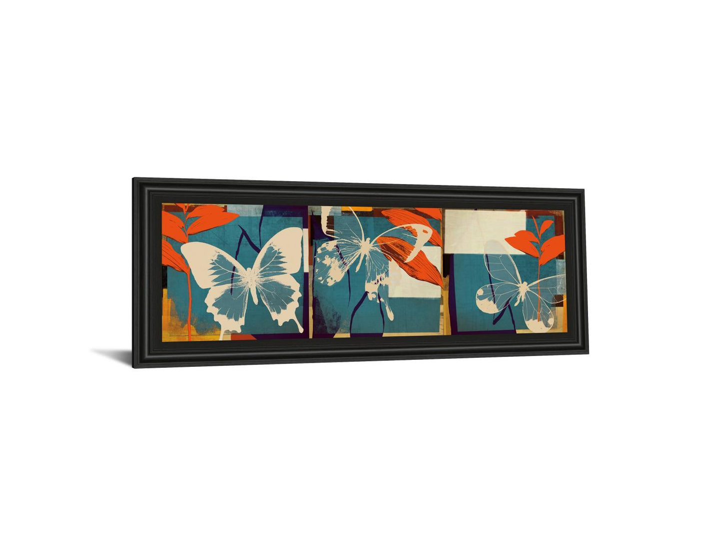 Butterflies Viola By Noah - Framed Print Wall Art - Blue Classy Art