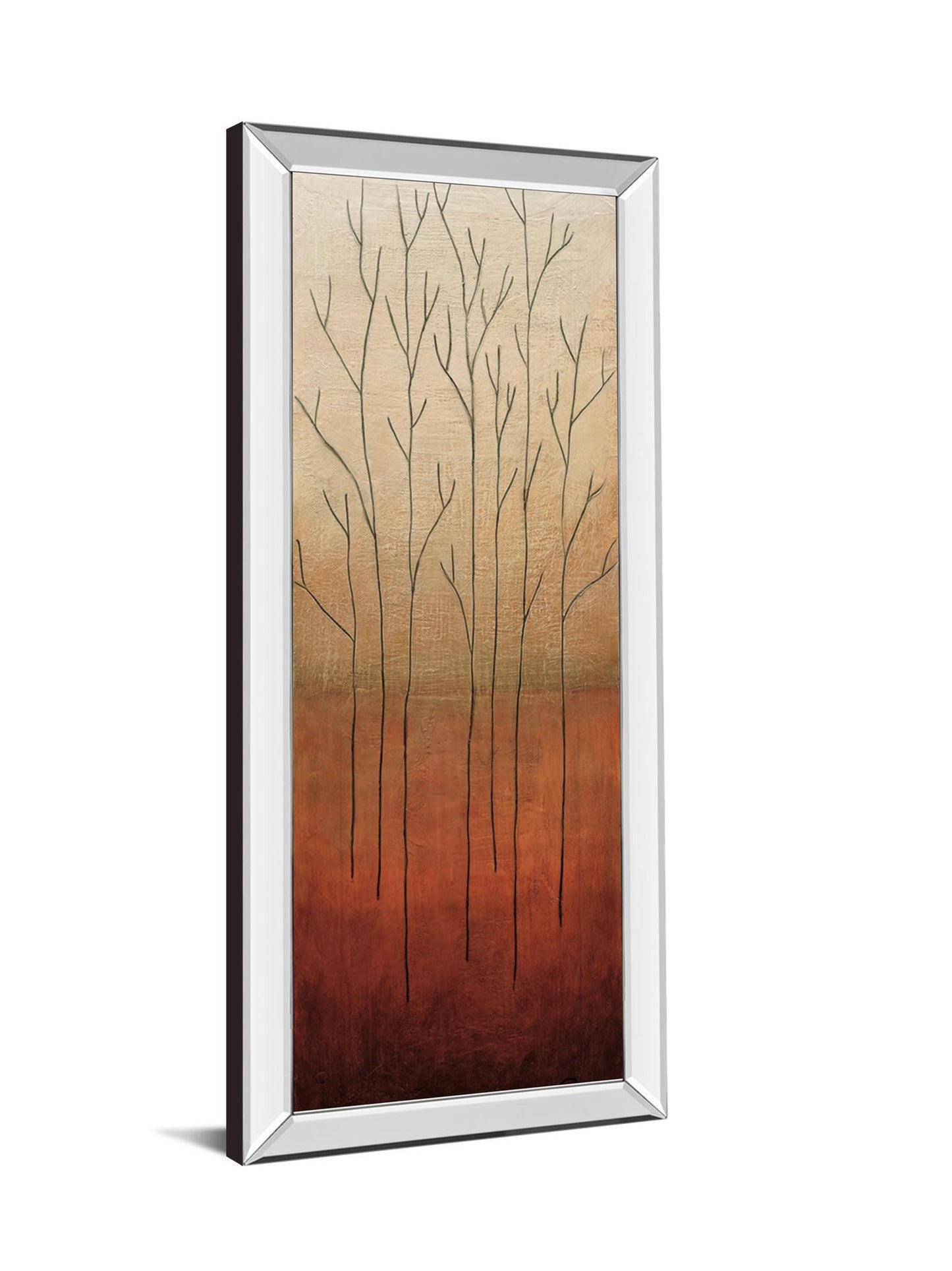 Branch Rouge II By Eve - Mirrored Frame Wall Art - Dark Brown Classy Art