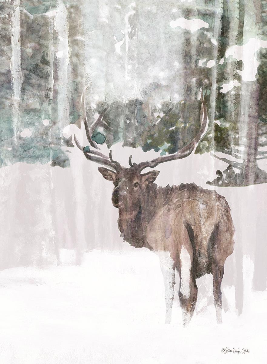 Small - Grand Elk II By Stellar Design Studio - Pearl Silver Classy Art