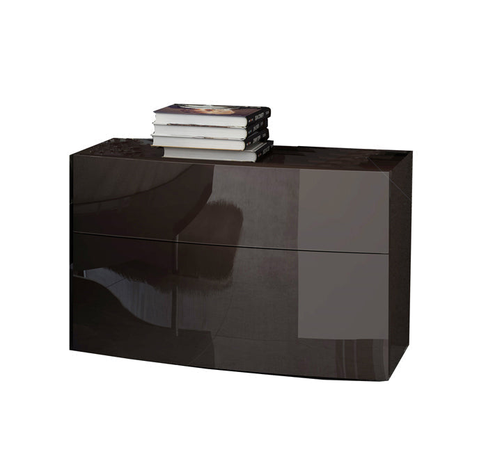 ESF Furniture - Barcelona Nightstand in Glossy Brown - BARCELONAN-S ESF Furniture