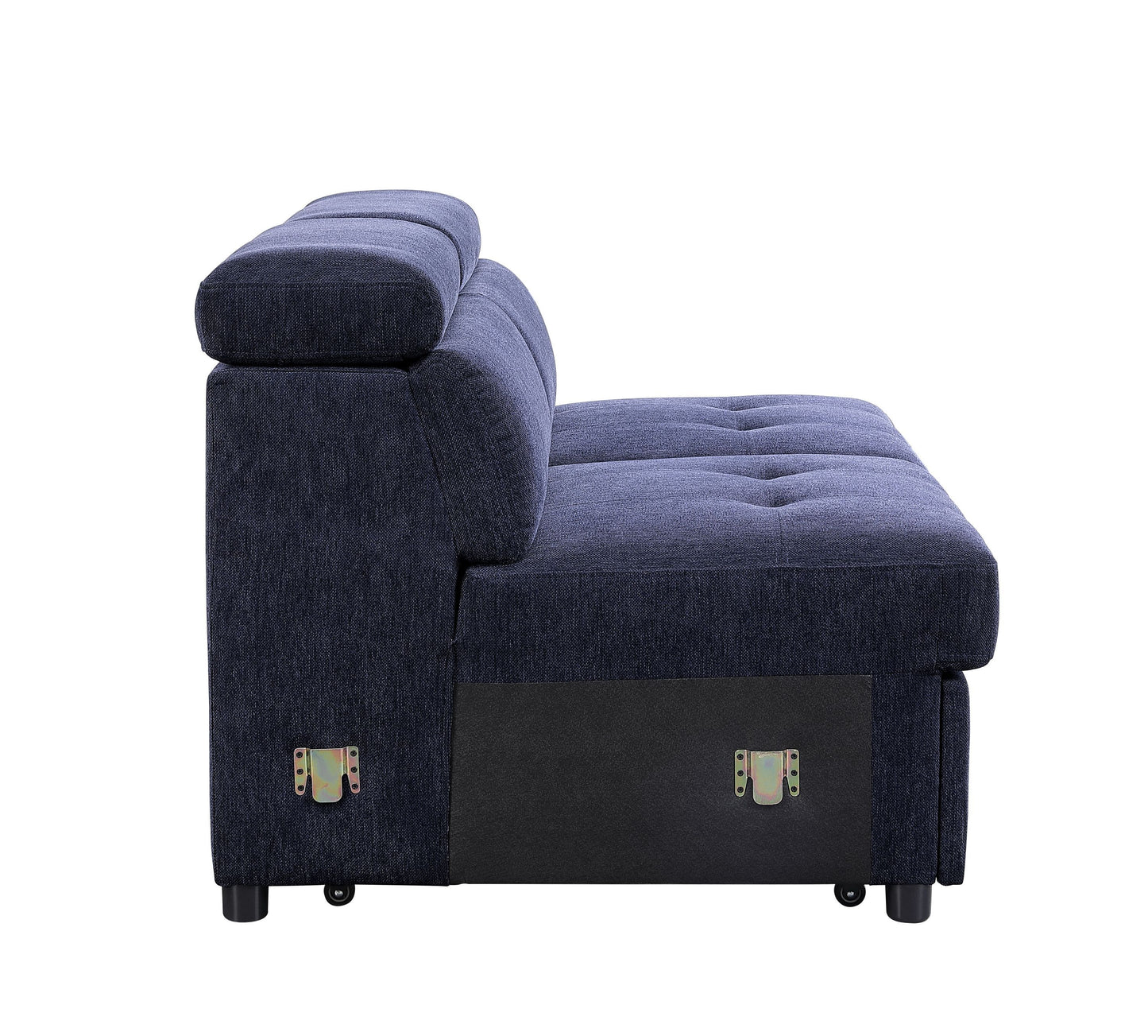 ACME Nekoda Storage Sleeper Sectional Sofa and Ottoman, Navy Blue Fabric 55520 ***(FREE SHIPPING)*** House to Home Furnishings LLC