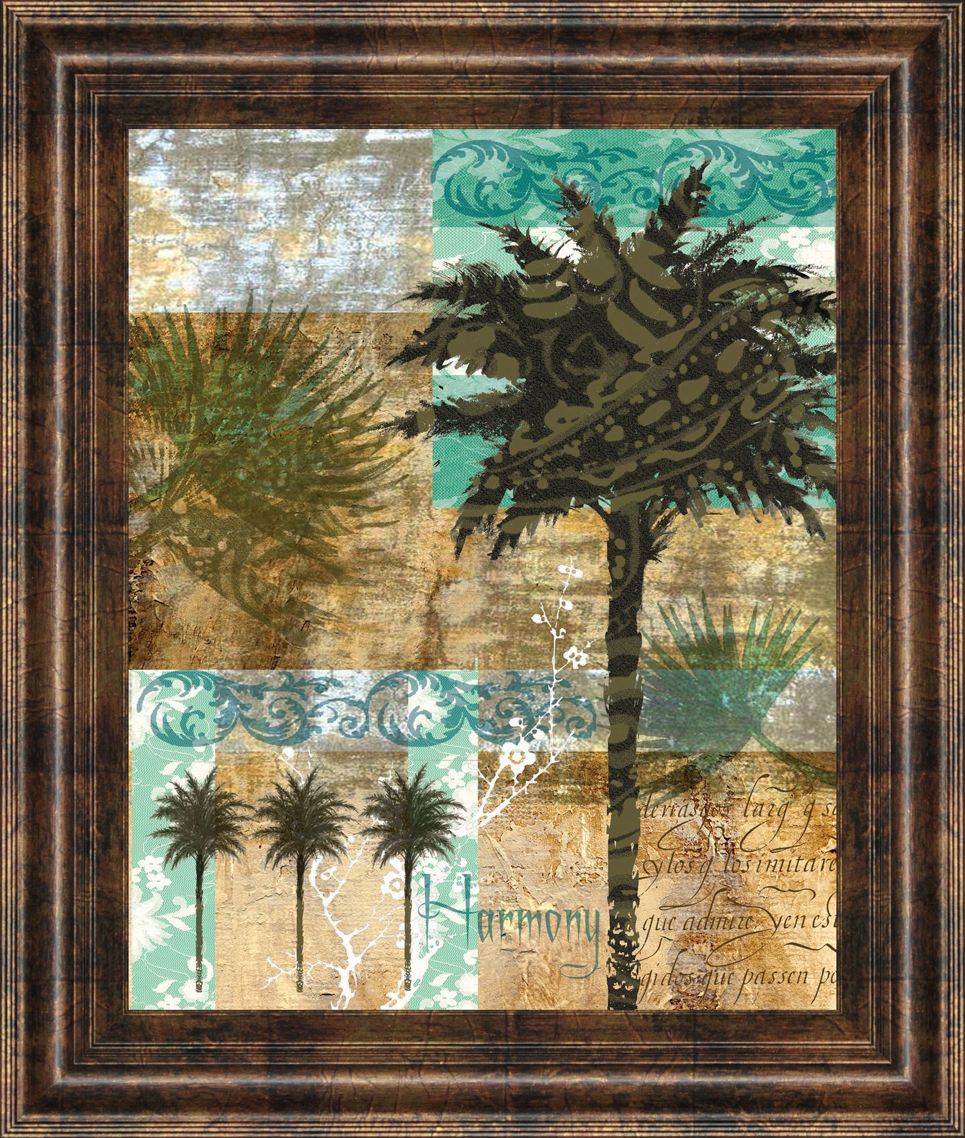 Palm III By Maeve Fitzsimons - Framed Print Wall Art - Green Classy Art