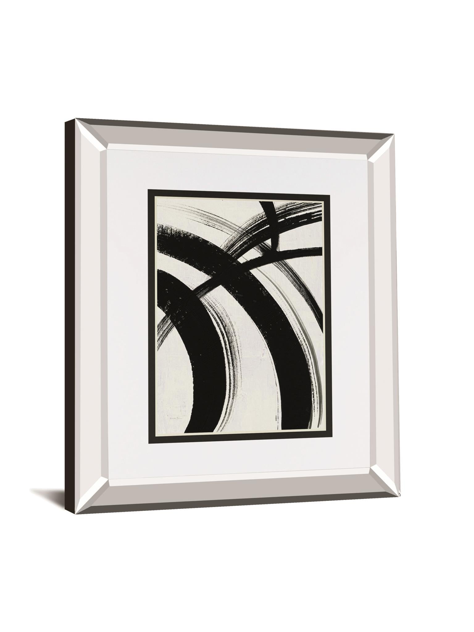 Spontaneous I By Farida Zaman Mirrored Frame - Black Classy Art