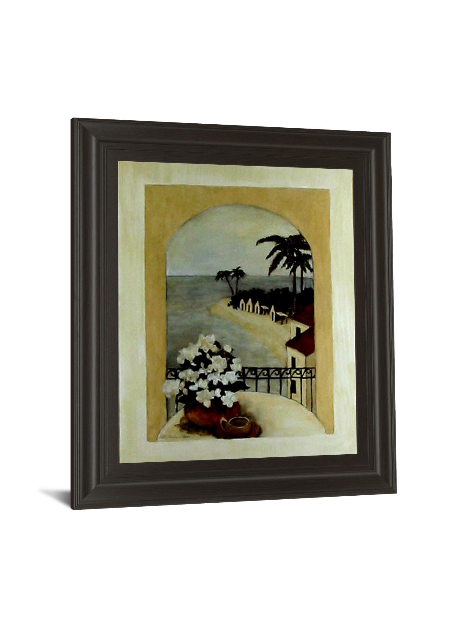 Tropical Moon By Ruane Manning - Framed Print Wall Art - Beige Classy Art