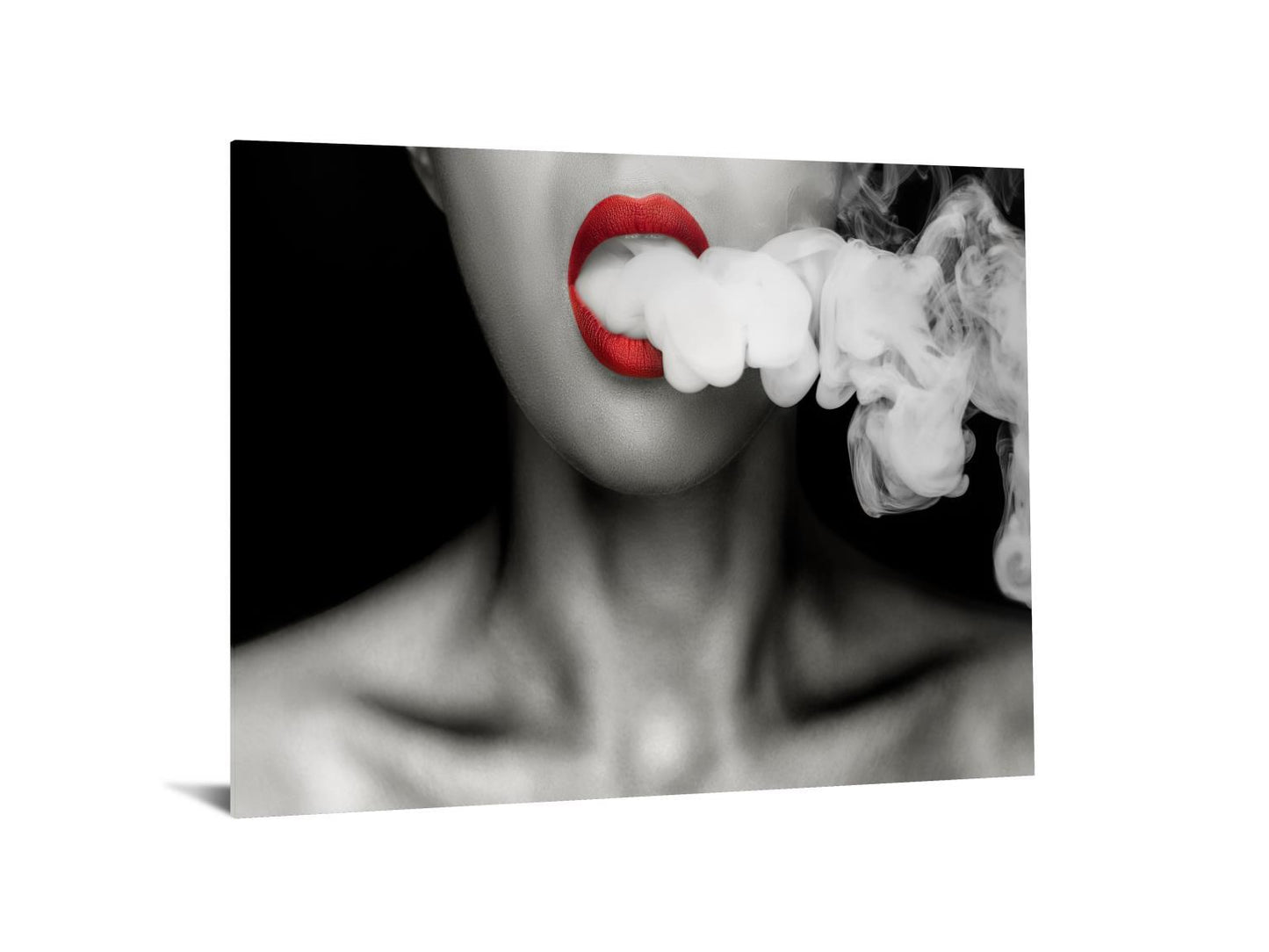 Temp Glass With Foil - Billowing Smoke - Dark Gray Classy Art