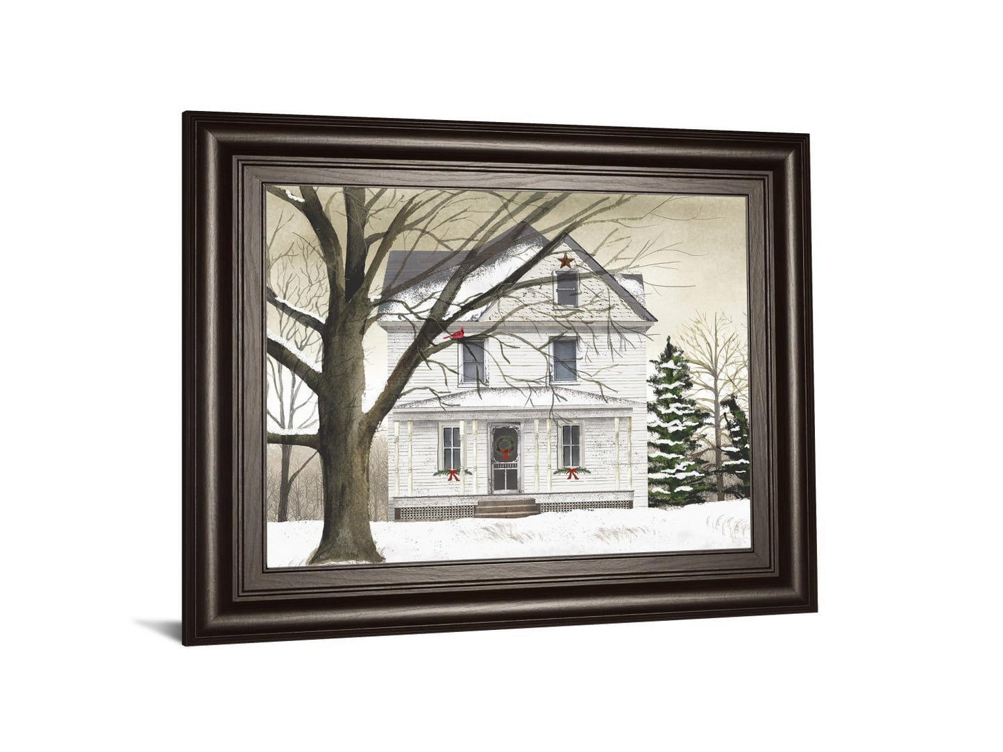 Winter Porch By Billy Jacobs - Framed Print Wall Art - White Classy Art