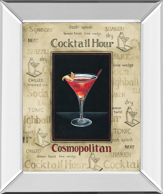 Cosmopolitan By Gregory Gorham - Mirror Framed Print Wall Art - Red Classy Art