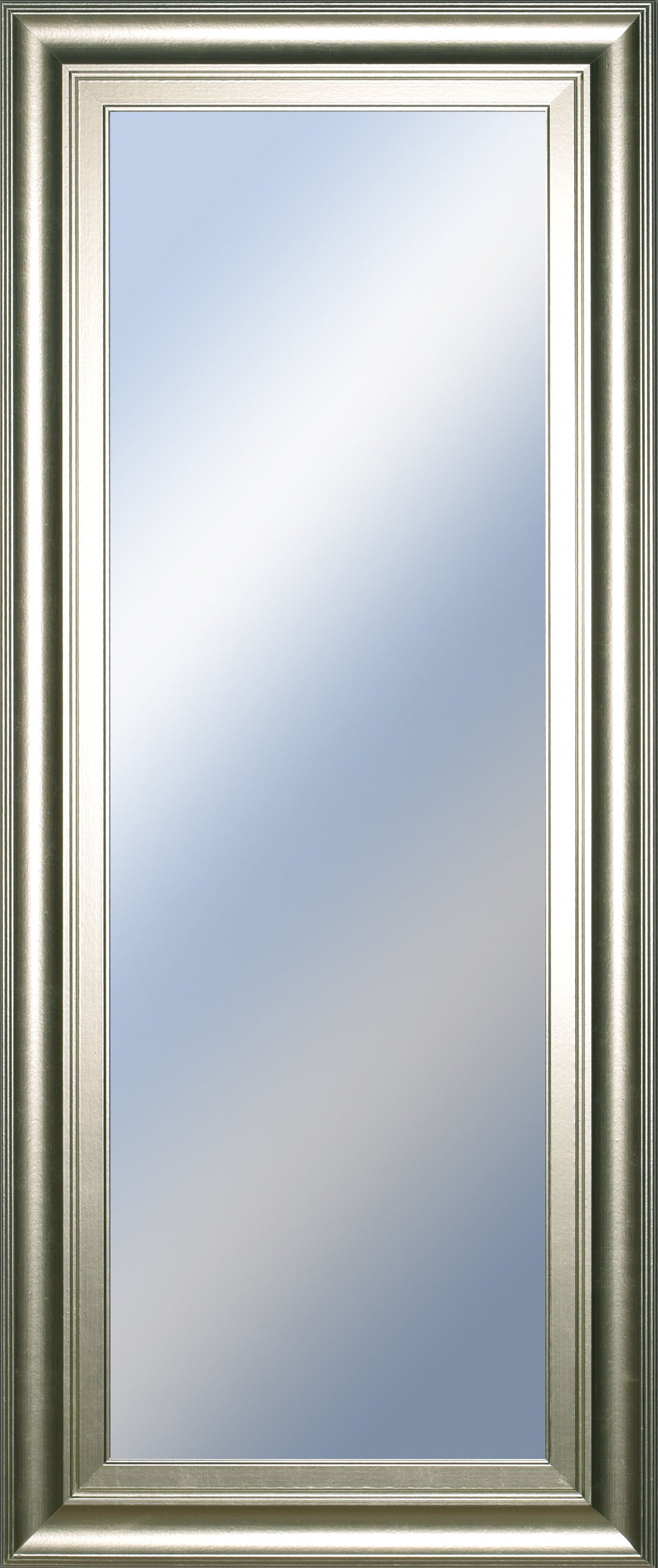 18x42 Decorative Framed Wall Mirror By Classy Art Promotional Mirror Frame #42 - Pearl Silver Classy Art