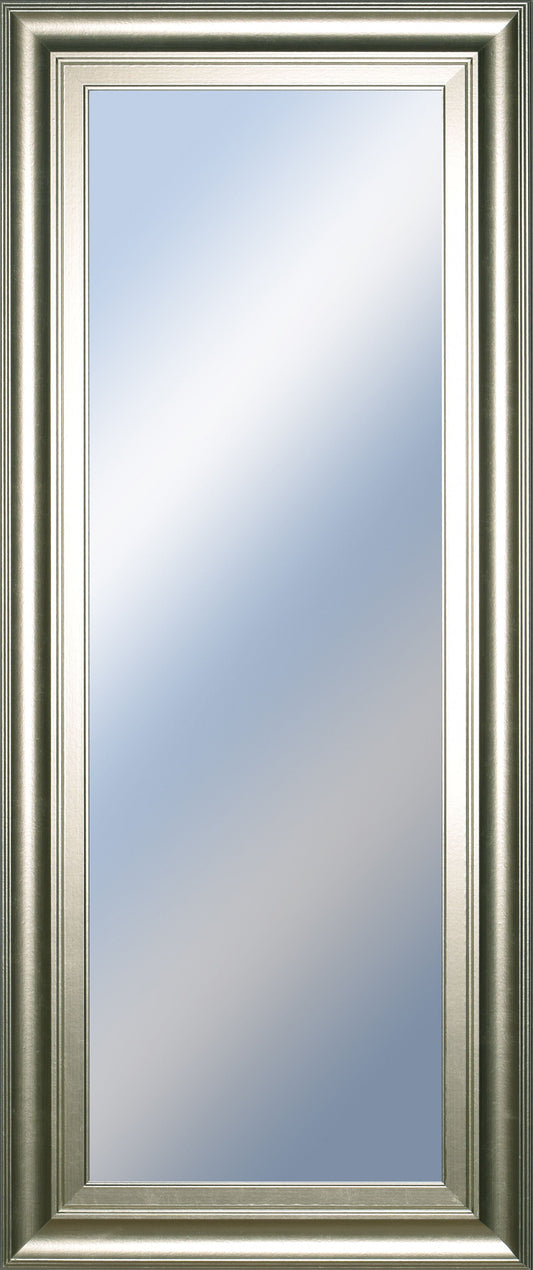 18x42 Decorative Framed Wall Mirror By Classy Art Promotional Mirror Frame #42 - Pearl Silver Classy Art