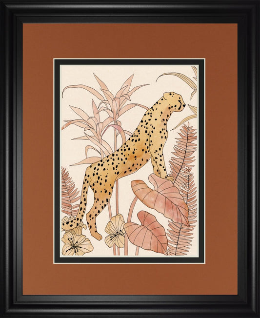 34x40 Blush Cheetah II By Annie Warren - Yellow Classy Art