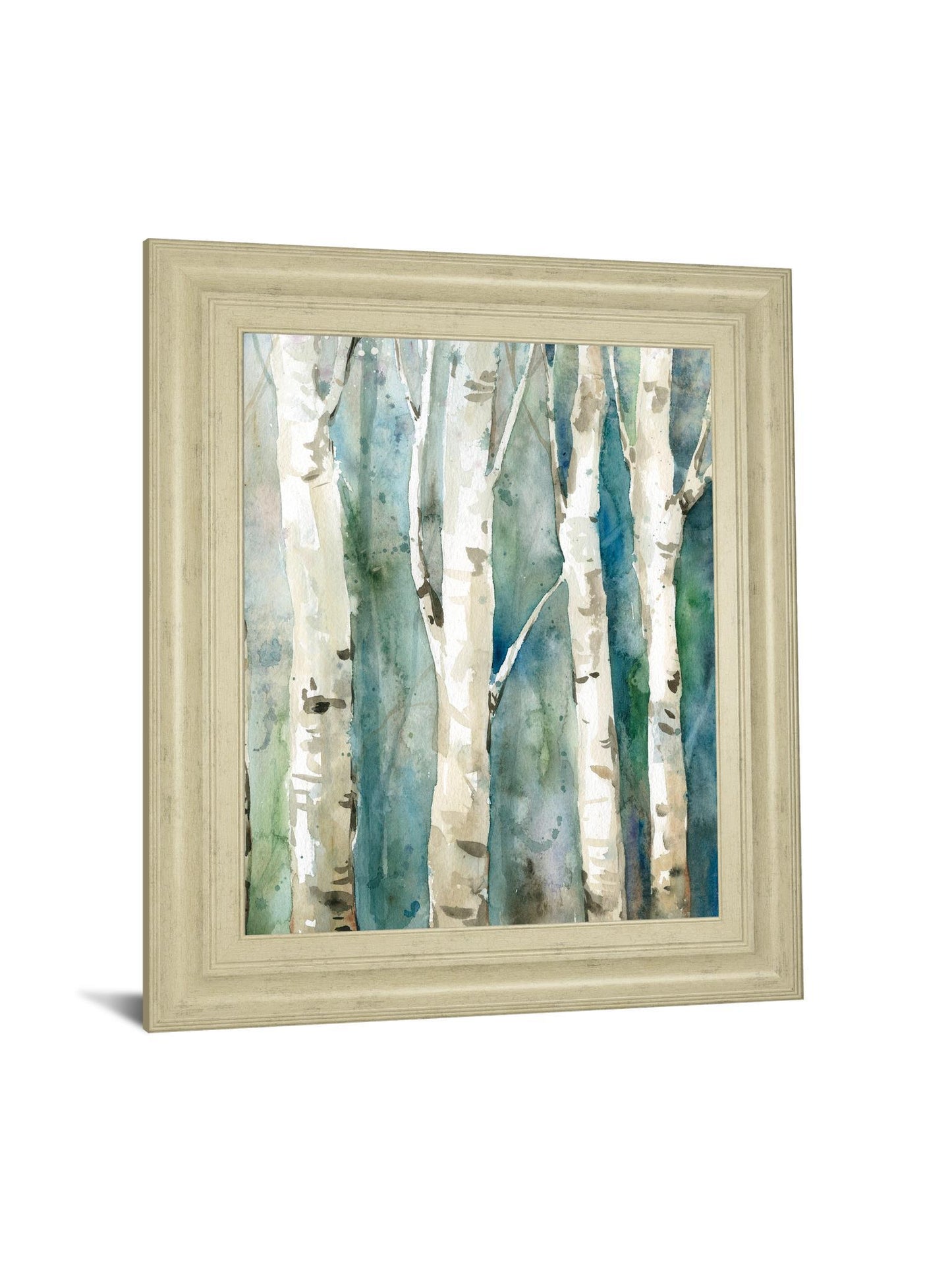 River Birch Il By Carol Robinson - Framed Print Wall Art - Blue Classy Art