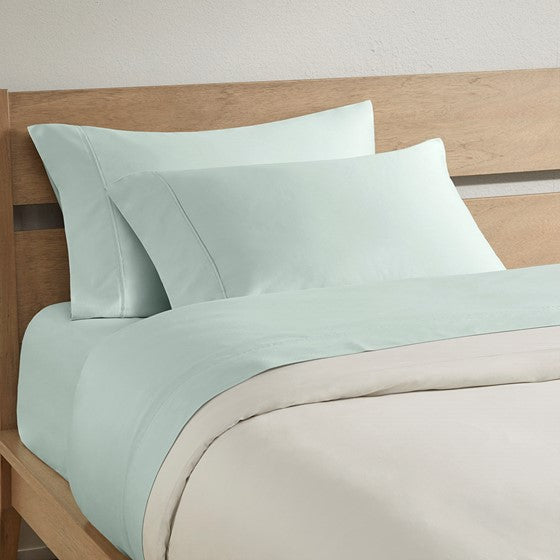 300TC 2PK BCI Cotton Pillowcase Seafoam King Olliix.com