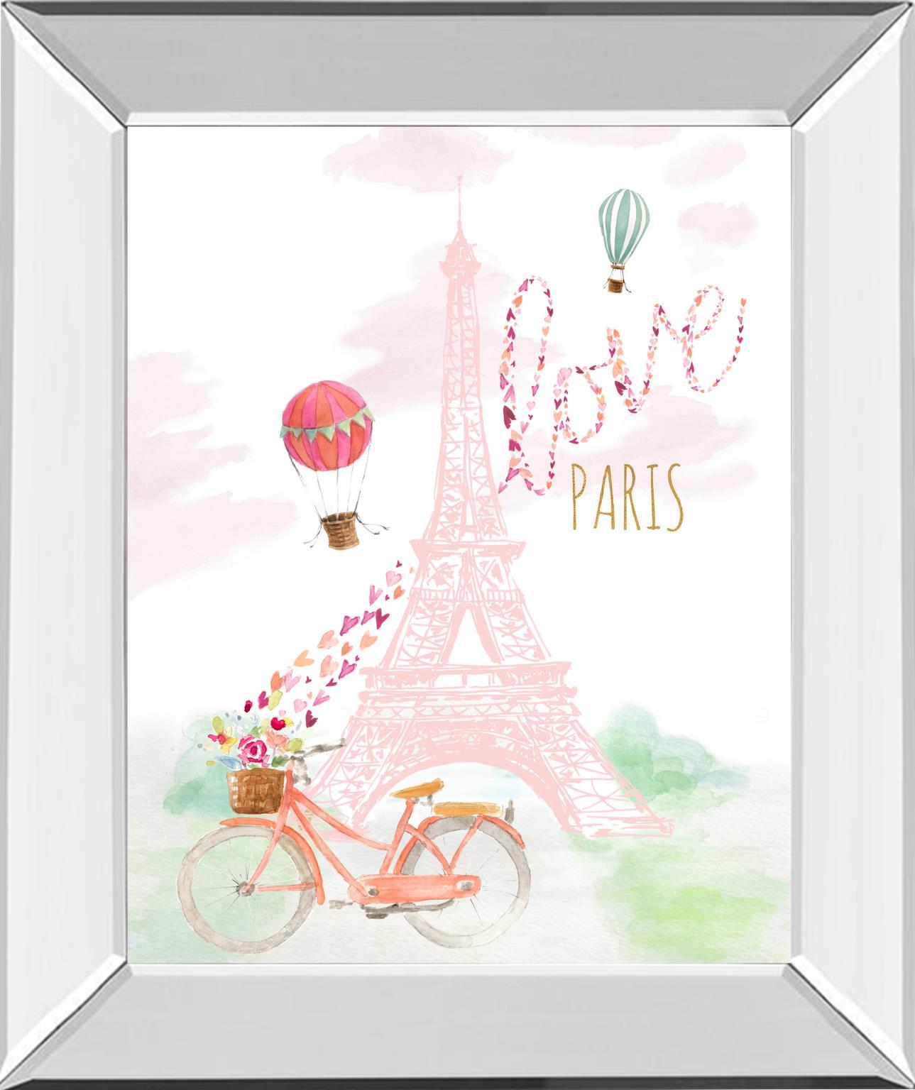 Pink Eiffel Bike Ride By LanieLoreth - Pink Classy Art