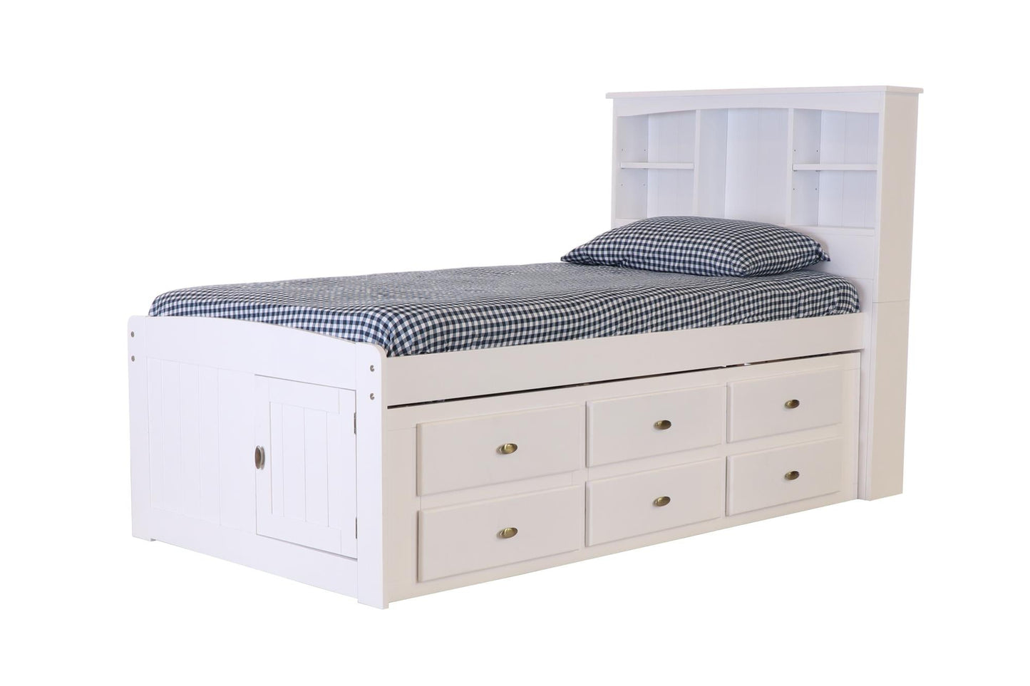 The Savannah Twin Bookcase Bed with 12 Drawers DiscoveryWorld