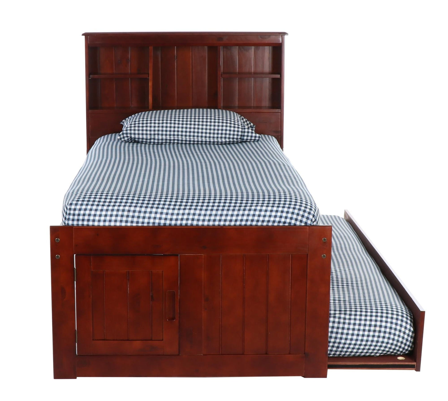 The Savannah Twin Bookcase Bed with 3 Drawers and Trundle DiscoveryWorld