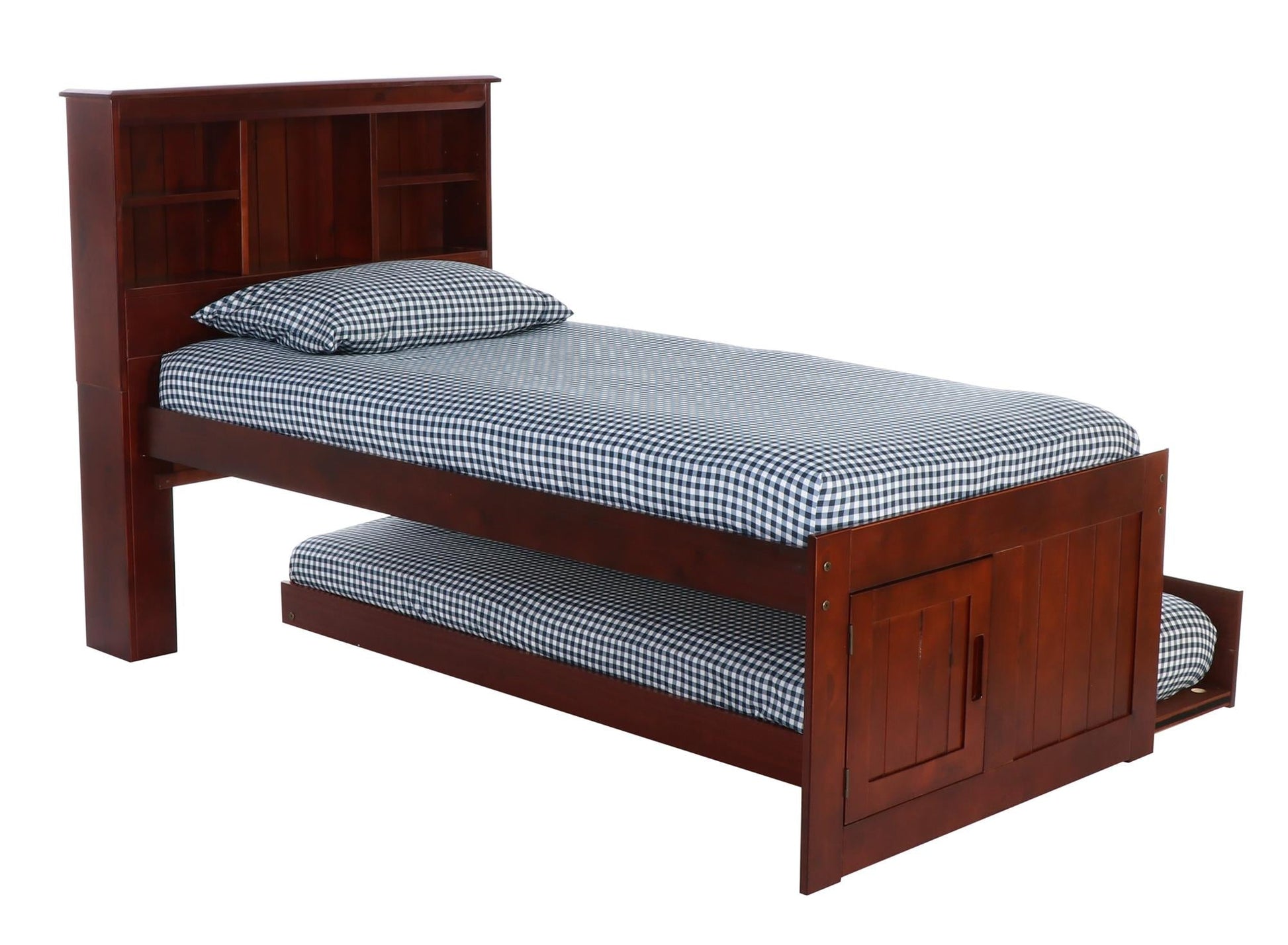 The Savannah Twin Bookcase Bed with 3 Drawers and Trundle DiscoveryWorld