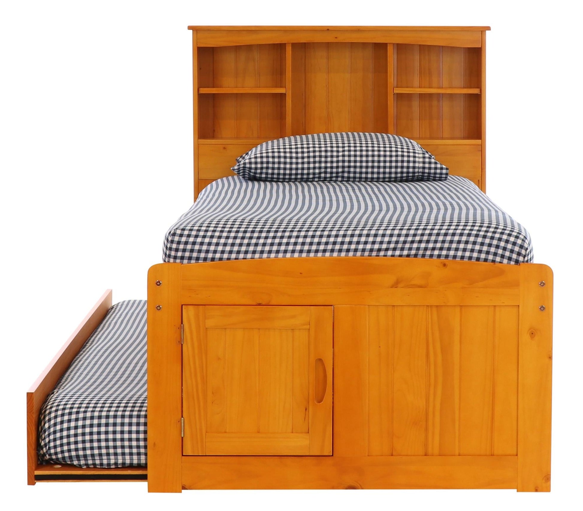 The Savannah Twin Bookcase Bed with 3 Drawers and Trundle DiscoveryWorld