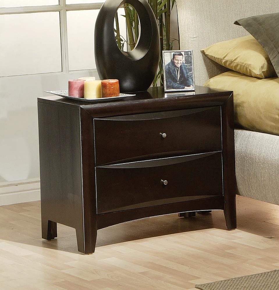 Phoenix Cappuccino Nightstand Coaster Z2 Premium