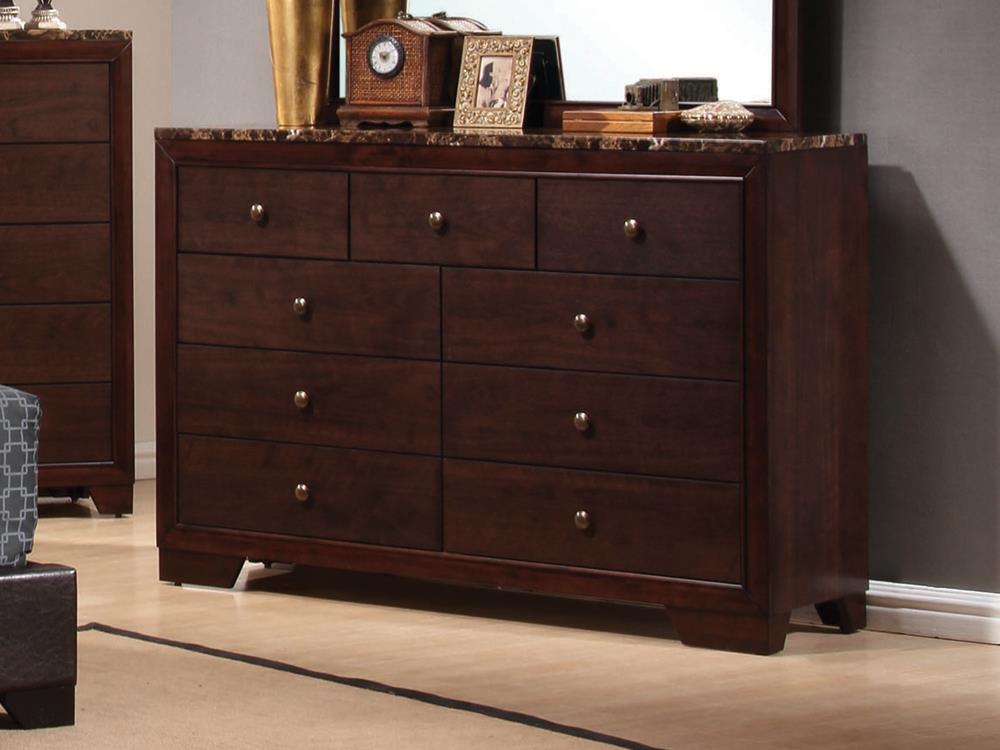 Conner Casual Cappuccino Nine-Drawer Dresser Coaster Z2 Premium