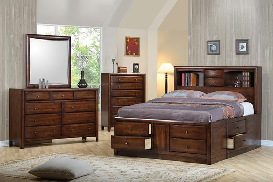 Hillary and Scottsdale Cappuccino Queen Four-Piece Bedroom Set Coaster Z2 Premium