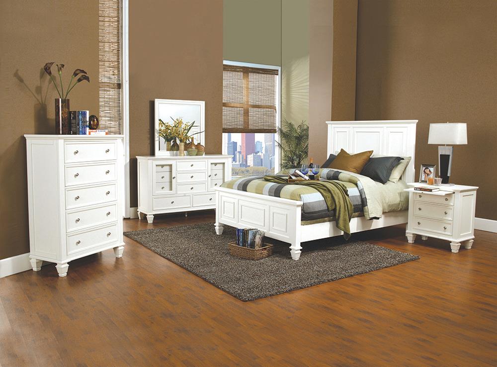 Sandy Beach White King Four-Piece Bedroom Set Coaster Z2 Premium