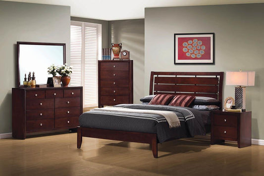 Serenity Queen Bed Rich Merlot Coaster Z2 Premium