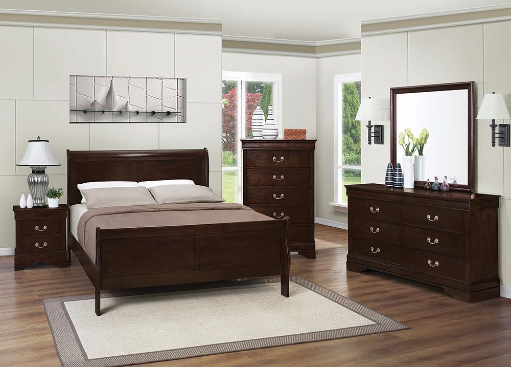 Louis Philippe Warm Brown Full Four-Piece Bedroom Set Coaster Z2 Premium