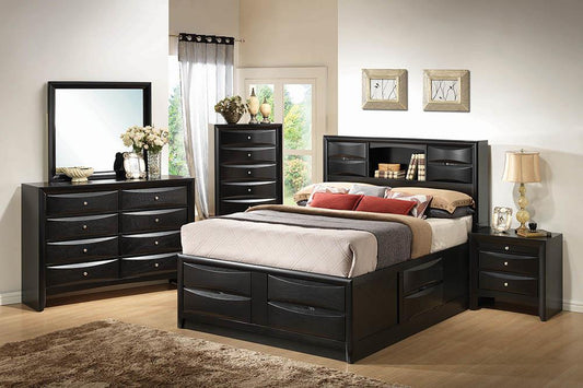 Briana Transitional Black Eastern King Bed Coaster Z2 Premium