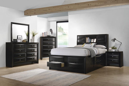 Briana Transitional Black Queen Four-Piece Bedroom Set Coaster Z2 Premium