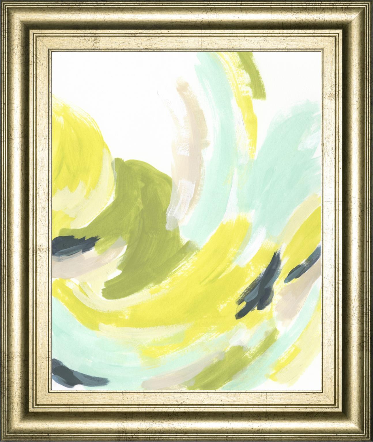 22x26 Tidal Vortex III By June Erica Vess - Yellow Classy Art