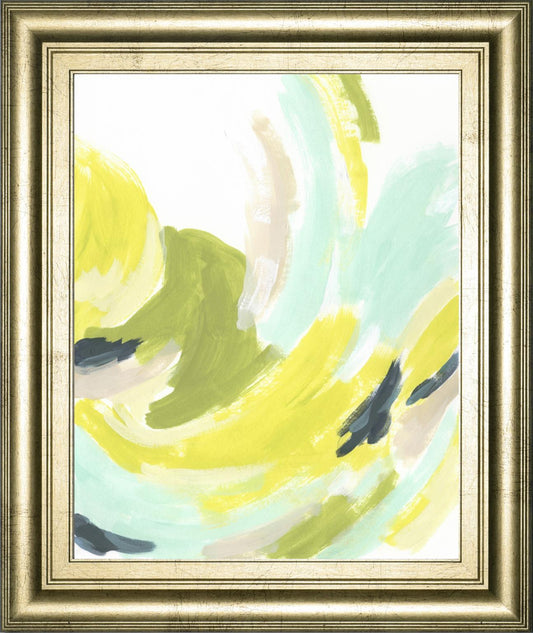 22x26 Tidal Vortex III By June Erica Vess - Yellow Classy Art