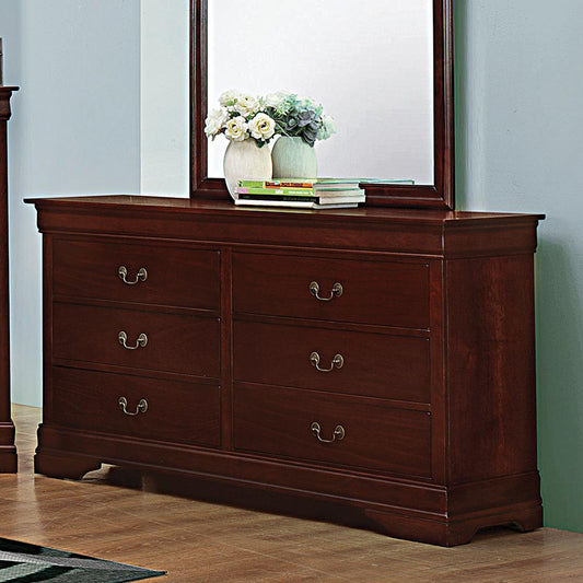 Louis Philippe Reddish Brown Six-Drawer Dresser Coaster Z2 Premium