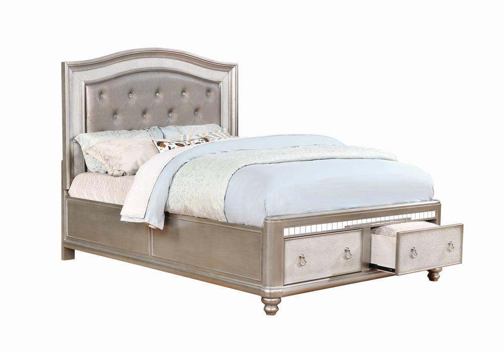 G204183 Bling Game Metallic Queen Bed Coaster Z2 Premium