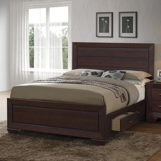 G204393 Fenbrook Transitional Dark Cocoa Eastern King Bed Coaster Z2 Premium