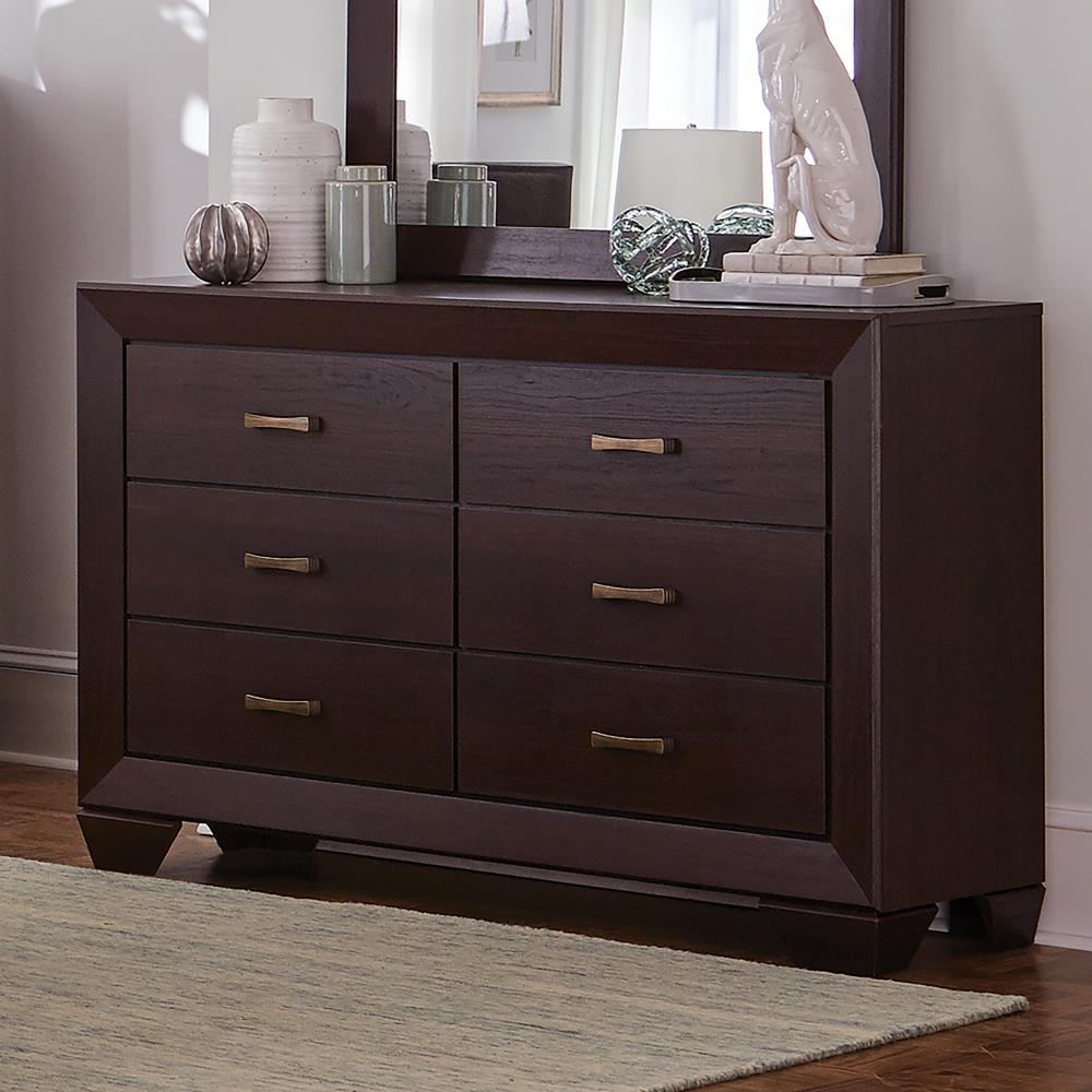 Fenbrook Dark Cocoa Six-Drawer Dresser Coaster Z2 Premium