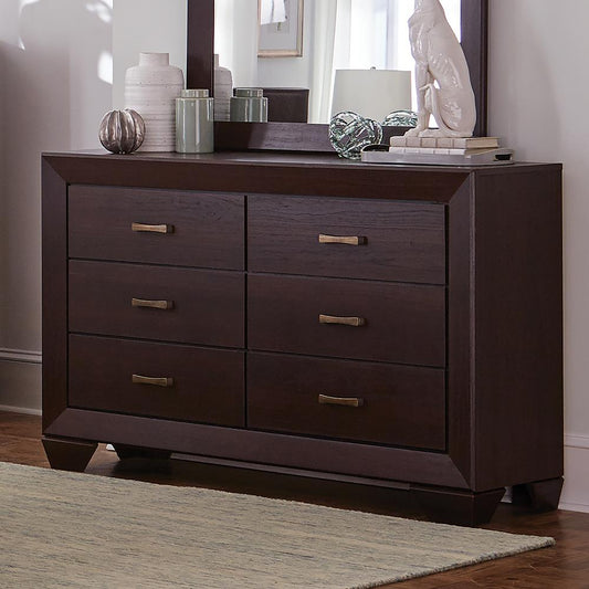 Fenbrook Dark Cocoa Six-Drawer Dresser Coaster Z2 Premium