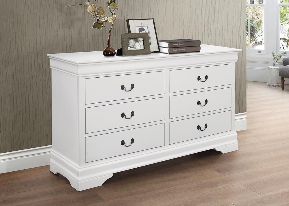 Louis Philippe White Six-Drawer Dresser Coaster Z2 Premium