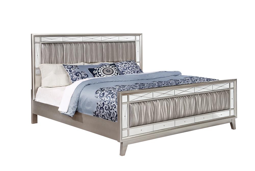 Leighton Contemporary Metallic Full Bed Coaster Z2 Premium