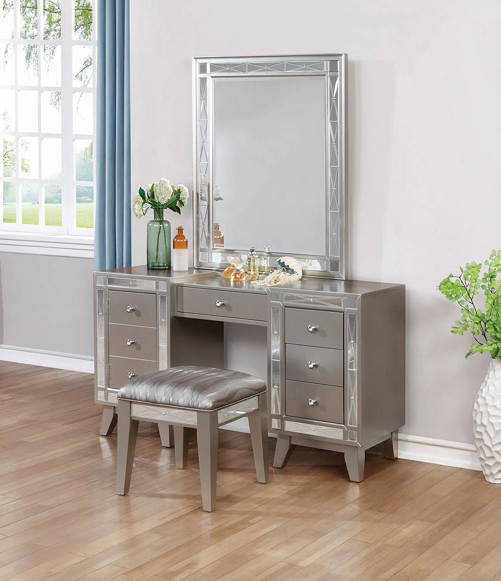 Leighton Contemporary Vanity Desk and Stool Coaster Z2 Premium