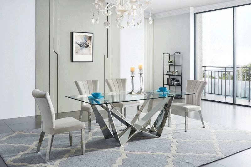 ESF Furniture - Extravaganza 2061 7 Piece Dining Table Set - 2061-7SET ESF Furniture