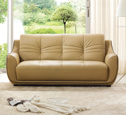 ESF Furniture - 2088 Modern Leather Sofa in Beige - 20883 ESF Furniture