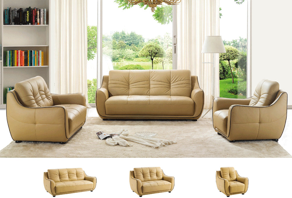 ESF Furniture - 2088 3 Piece Living Room Set in Beige - 2088-3SET ESF Furniture