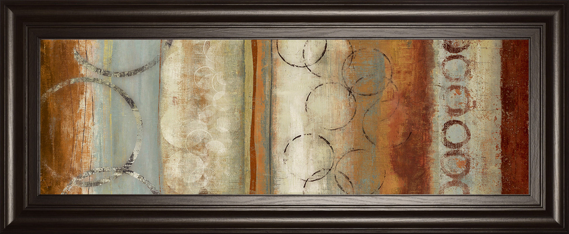 Juncture I By Tom Reeves - Framed Print Wall Art - Dark Brown Classy Art