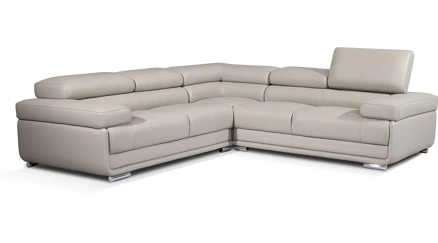 2119 Modern “Italian Top Grain Leather” Sectional with Adjustable Headrest by ESF Furniture ESF Furniture