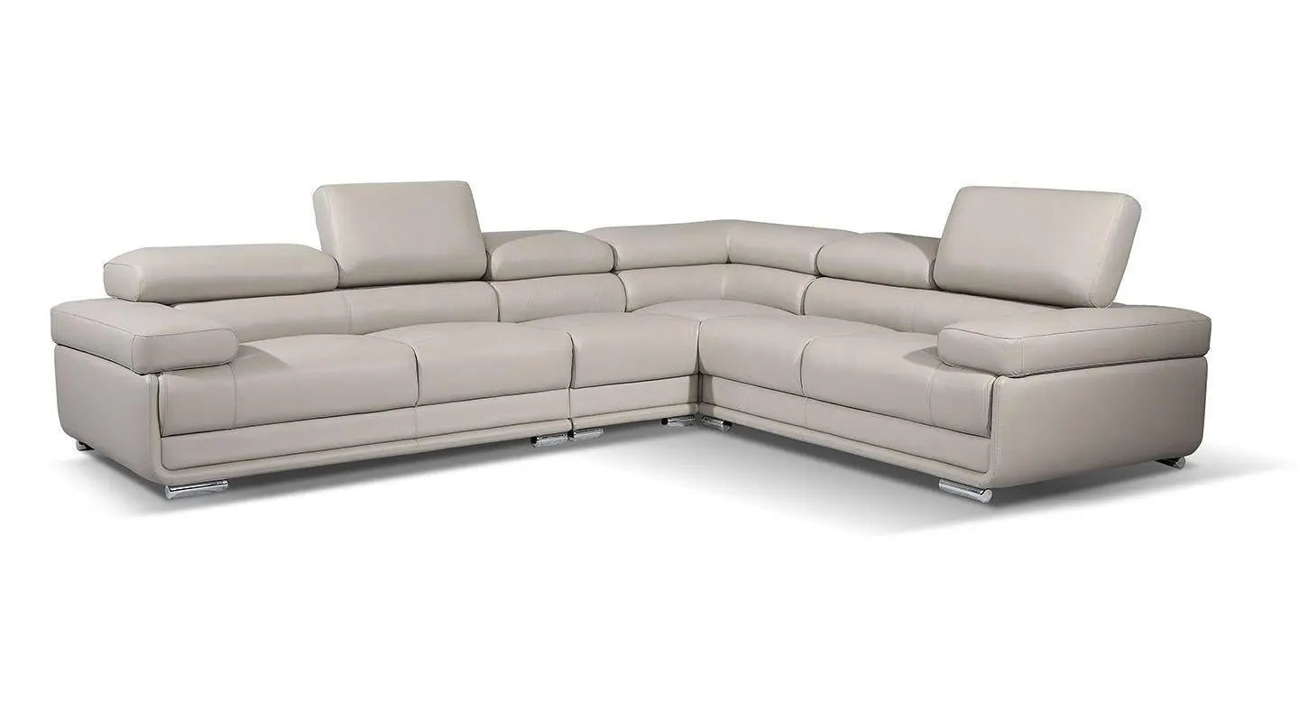 2119 Modern “Italian Top Grain Leather” Sectional with Adjustable Headrest by ESF Furniture ESF Furniture